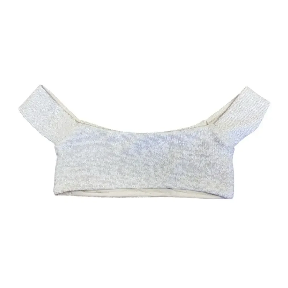 LOVERS + FRIENDS Tess Off The Shoulder High Waist Bottoms Textured Bikini Set S - Picture 4 of 9